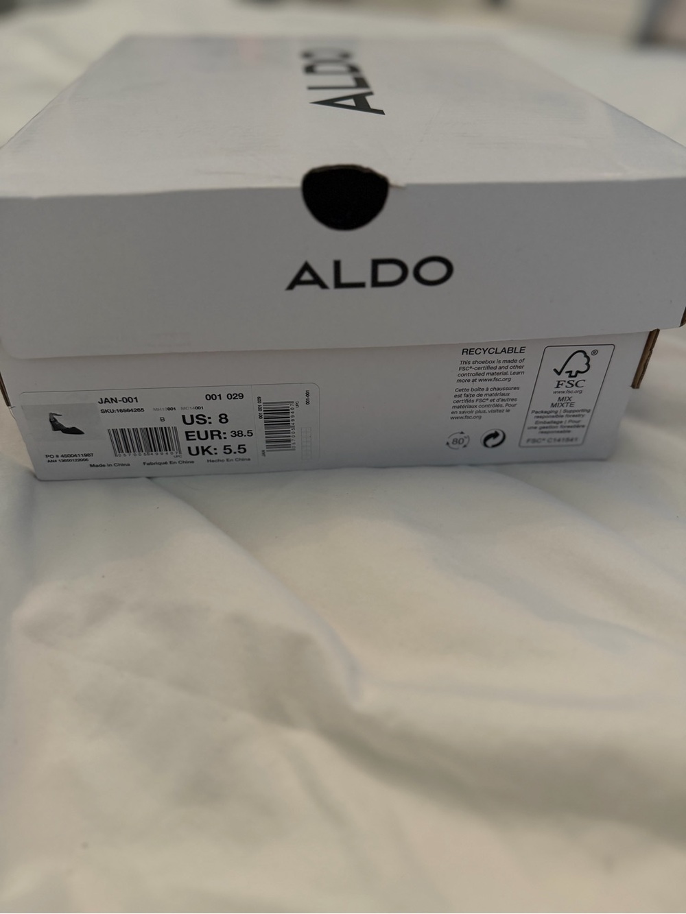 Aldo ‘Jan’ Black Pointed Toe Ankle-Strap Block Heels - Picture 5 of 5
